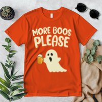 More Boos Please Cute Funny Halloween Ghost Party Premium T-Shirt