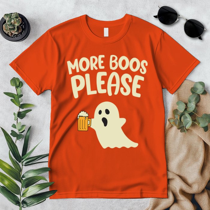 More Boos Please Cute Funny Halloween Ghost Party Premium T-Shirt