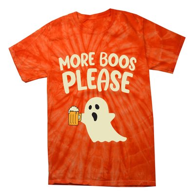 More Boos Please Cute Funny Halloween Ghost Party Tie-Dye T-Shirt