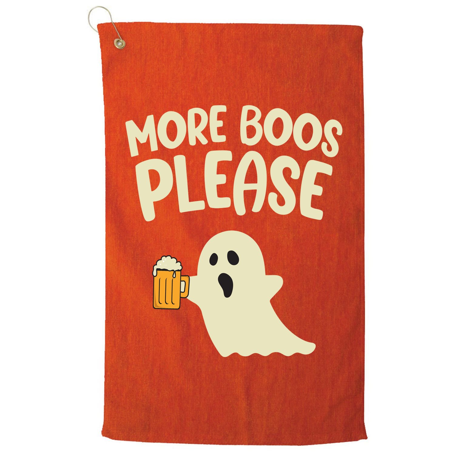 More Boos Please Cute Funny Halloween Ghost Party Golf Towel