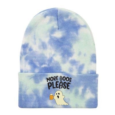 More Boos Please Cute Funny Halloween Ghost Party Tie Dye 12in Knit Beanie