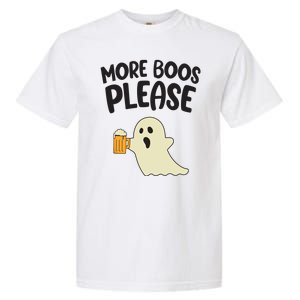 More Boos Please Cute Funny Halloween Ghost Party Garment-Dyed Heavyweight T-Shirt