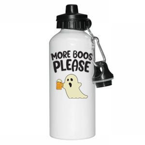 More Boos Please Cute Funny Halloween Ghost Party Aluminum Water Bottle 