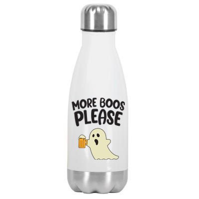 More Boos Please Cute Funny Halloween Ghost Party Stainless Steel Insulated Water Bottle