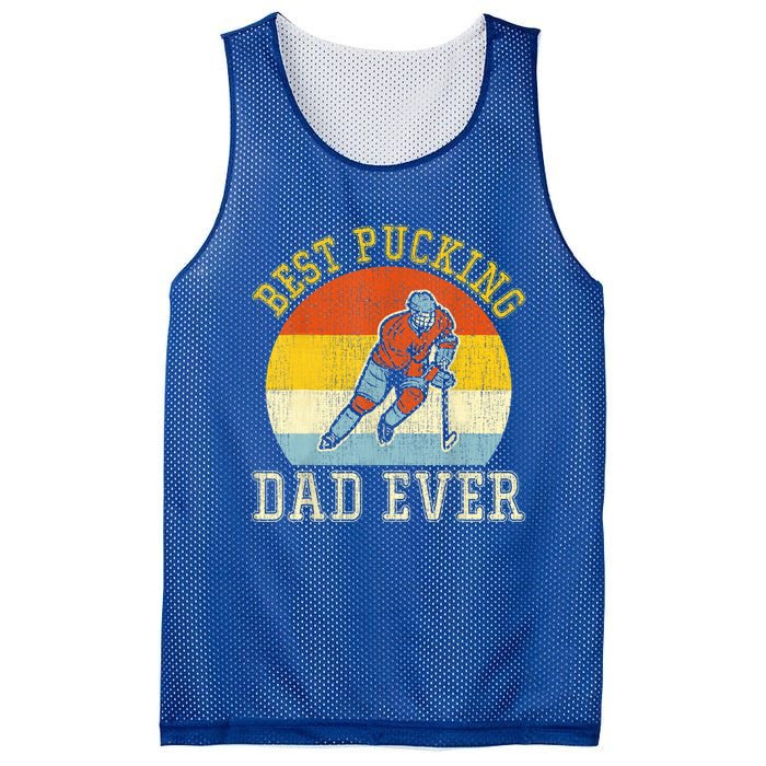 Mens Best Pucking DAD Retro Father's Day Gift For Hockey Dad Mesh Reversible Basketball Jersey Tank