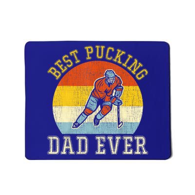 Mens Best Pucking DAD Retro Father's Day Gift For Hockey Dad Mousepad