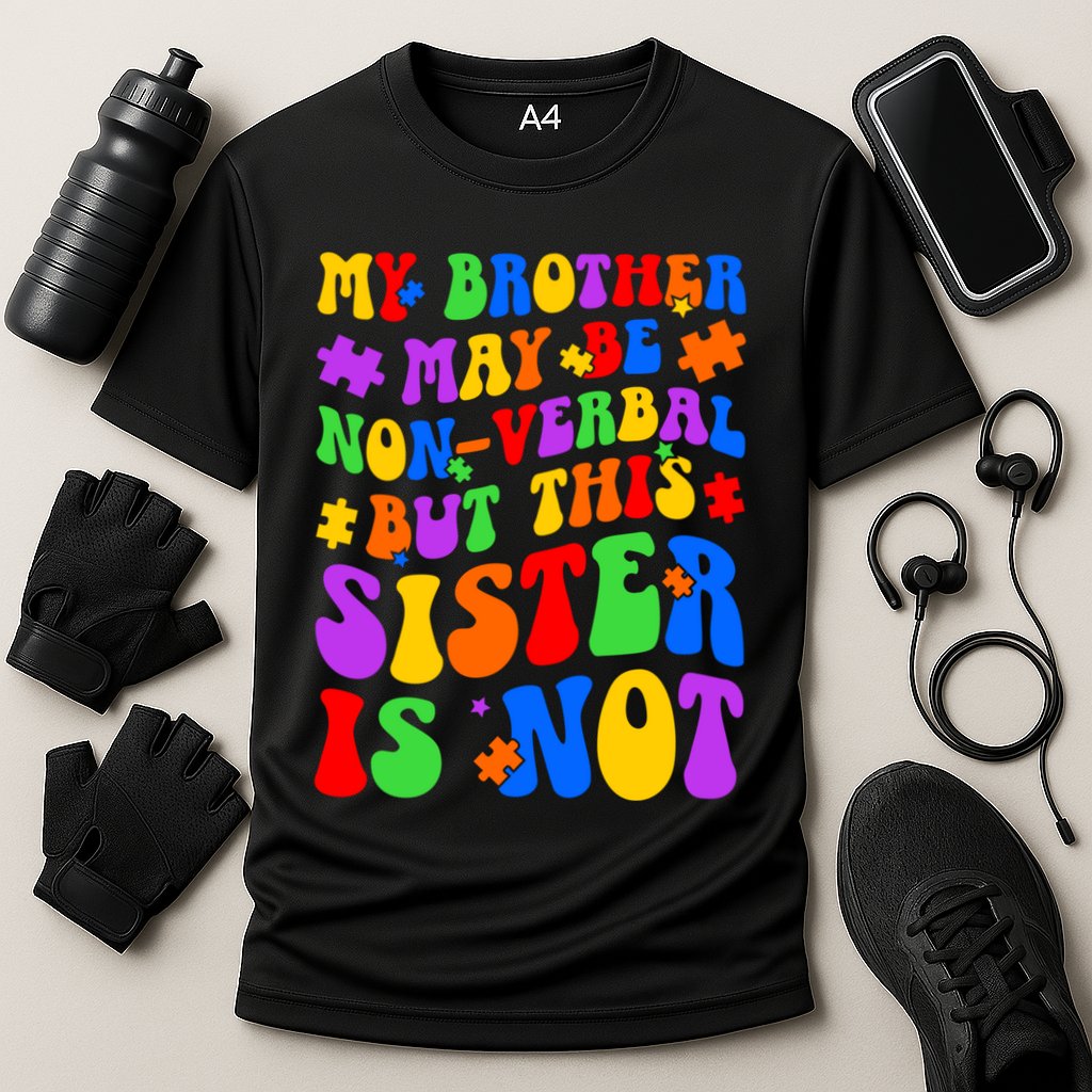 My Brother Proud Autism Sister Cooling Performance Crew T-Shirt
