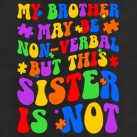 My Brother Proud Autism Sister Golf Towel
