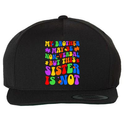 My Brother Proud Autism Sister Wool Snapback Cap