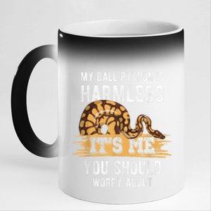 My Ball Python Is Harmless Tee | Snake Lover 11oz Black Color Changing Mug