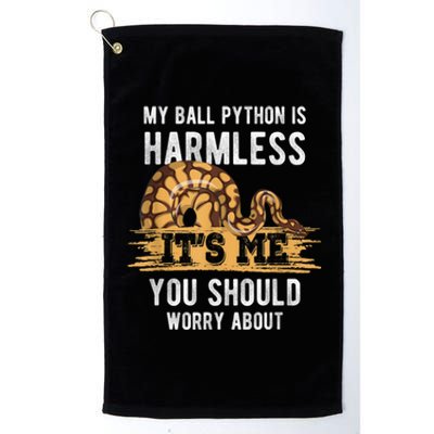 My Ball Python Is Harmless Tee | Snake Lover Platinum Collection Golf Towel