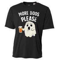 More Boos Please Ghost Beer Retro Halloween Drinking Cooling Performance Crew T-Shirt