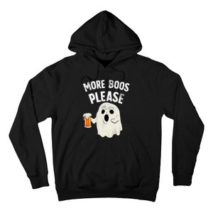 More Boos Please Ghost Beer Retro Halloween Drinking Hoodie