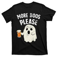 More Boos Please Ghost Beer Retro Halloween Drinking T-Shirt