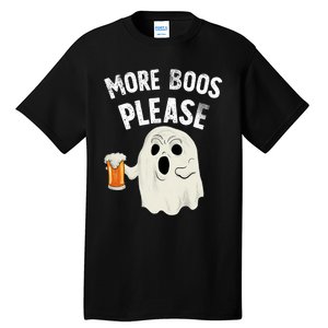 More Boos Please Ghost Beer Retro Halloween Drinking Tall T-Shirt