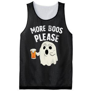 More Boos Please Ghost Beer Retro Halloween Drinking Mesh Reversible Basketball Jersey Tank