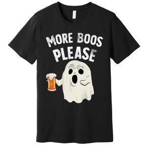 More Boos Please Ghost Beer Retro Halloween Drinking Premium T-Shirt