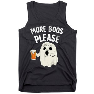 More Boos Please Ghost Beer Retro Halloween Drinking Tank Top