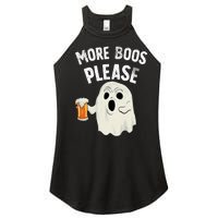 More Boos Please Ghost Beer Retro Halloween Drinking Women’s Perfect Tri Rocker Tank