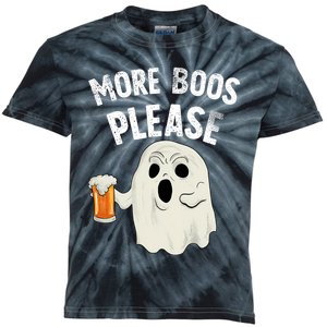 More Boos Please Ghost Beer Retro Halloween Drinking Kids Tie-Dye T-Shirt