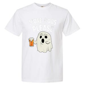 More Boos Please Ghost Beer Retro Halloween Drinking Garment-Dyed Heavyweight T-Shirt