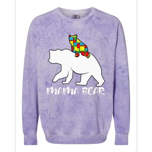 Mama Bear Proud Autistic Mom Love Cute autism Colorblast Crewneck Sweatshirt