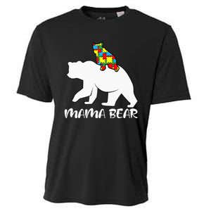 Mama Bear Proud Autistic Mom Love Cute autism Cooling Performance Crew T-Shirt