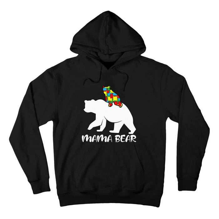 Mama Bear Proud Autistic Mom Love Cute autism Hoodie