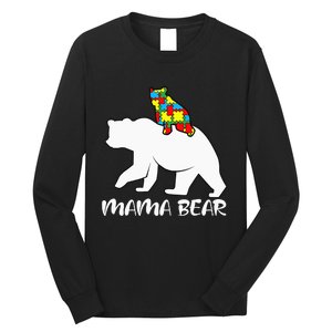 Mama Bear Proud Autistic Mom Love Cute autism Long Sleeve Shirt