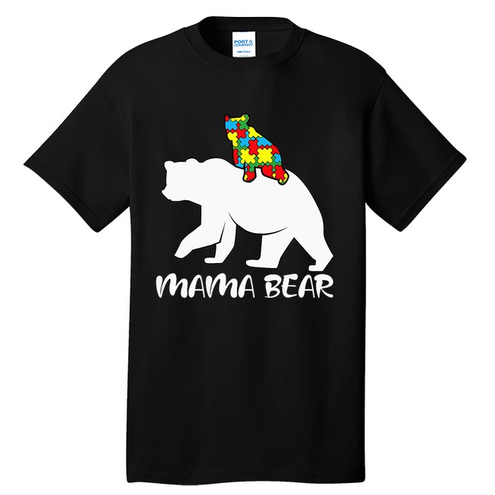 Mama Bear Proud Autistic Mom Love Cute autism Tall T-Shirt