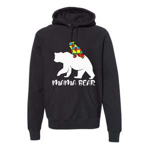 Mama Bear Proud Autistic Mom Love Cute autism Premium Hoodie