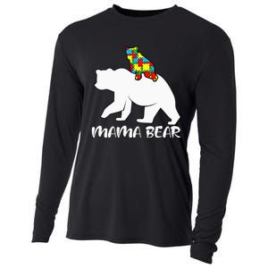 Mama Bear Proud Autistic Mom Love Cute autism Cooling Performance Long Sleeve Crew