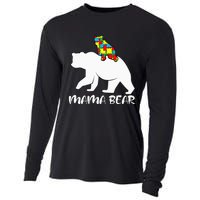 Mama Bear Proud Autistic Mom Love Cute autism Cooling Performance Long Sleeve Crew