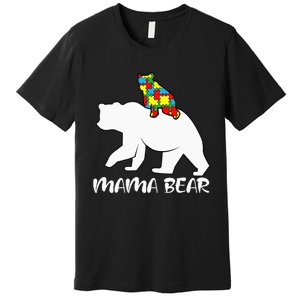 Mama Bear Proud Autistic Mom Love Cute autism Premium T-Shirt