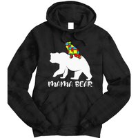 Mama Bear Proud Autistic Mom Love Cute autism Tie Dye Hoodie