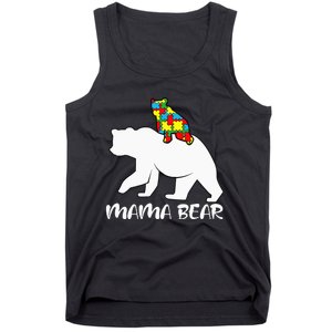 Mama Bear Proud Autistic Mom Love Cute autism Tank Top