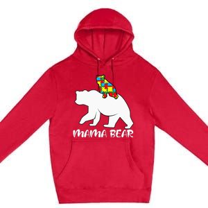 Mama Bear Proud Autistic Mom Love Cute autism Premium Pullover Hoodie