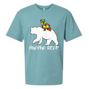 Mama Bear Proud Autistic Mom Love Cute autism Sueded Cloud Jersey T-Shirt