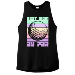 Mom By Par Golfing Moms Mother's Day Golf Best Mom By Par Gift Ladies PosiCharge Tri-Blend Wicking Tank