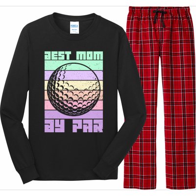 Mom By Par Golfing Moms Mother's Day Golf Best Mom By Par Gift Long Sleeve Pajama Set