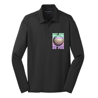 Mom By Par Golfing Moms Mother's Day Golf Best Mom By Par Gift Silk Touch Performance Long Sleeve Polo