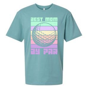 Mom By Par Golfing Moms Mother's Day Golf Best Mom By Par Gift Sueded Cloud Jersey T-Shirt