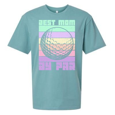 Mom By Par Golfing Moms Mother's Day Golf Best Mom By Par Gift Sueded Cloud Jersey T-Shirt