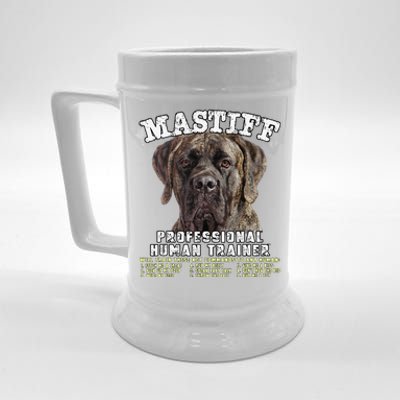 Mastiff Brindle Professional Human Trainer Cute Dog Beer Stein