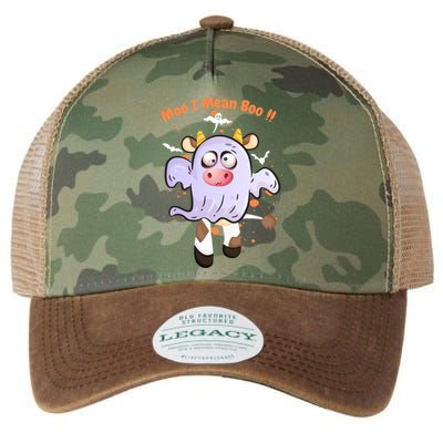 Mean Boo Pumpkin Halloween Ghost Cow Moo Cute Gift Legacy Tie Dye Trucker Hat