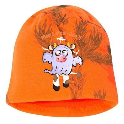 Mean Boo Pumpkin Halloween Ghost Cow Moo Cute Gift Kati - Camo Knit Beanie