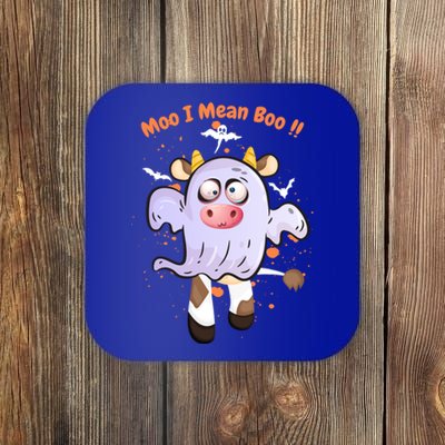 Mean Boo Pumpkin Halloween Ghost Cow Moo Cute Gift Coaster