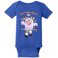 Mean Boo Pumpkin Halloween Ghost Cow Moo Cute Gift Baby Bodysuit