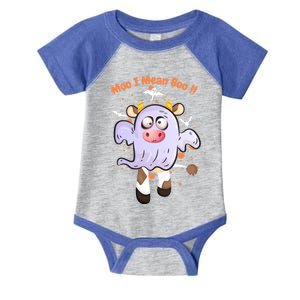 Mean Boo Pumpkin Halloween Ghost Cow Moo Cute Gift Infant Baby Jersey Bodysuit