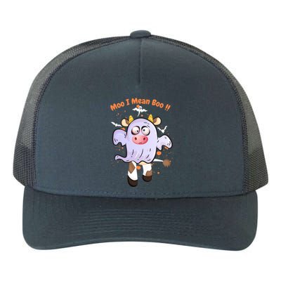 Mean Boo Pumpkin Halloween Ghost Cow Moo Cute Gift Yupoong Adult 5-Panel Trucker Hat